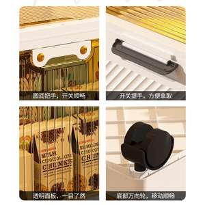 <span class=keywords><strong>Armario</strong></span> de Almacenamiento Plegable de Plástico de <span class=keywords><strong>60</strong></span> cm de <span class=keywords><strong>Ancho</strong></span>, con Apertura Superior y Lateral, Diseño Moderno para Muebles de Hogar en Dormitorios, Salas de Estar y Armarios - Product Image 5