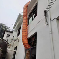 Conduit d'air flexible en PVC ignifuge en spirale de 600 mm x 5 m pour tunnel, laboratoire, sous-sol