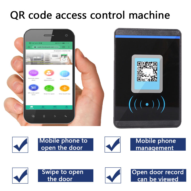 Qr code cloud access control products support wifi/Bluth, QR code scanning, mobile API remote, mobile visitors code sharing