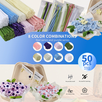 Spring Blossom Box : un kit créatif de fleurs en fil de fer dans une boîte cadeau prête à l'emploi, pour créer un mini bouquet de fleurs pastel