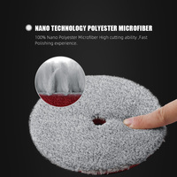 Tampons en microfibre SPTA T100 3''/5''/6'' de haute qualité pour l'entretien automobile, tampon de polissage à coupe rapide pour polisseuse DA, élimine les rayures