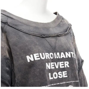 Pull en coton gris <span class=keywords><strong>strat</strong></span> avec logo personnalisé Pull en coton délavé à l'acide Sweats à capuche imprimés surdimensionnés - Product Image 6