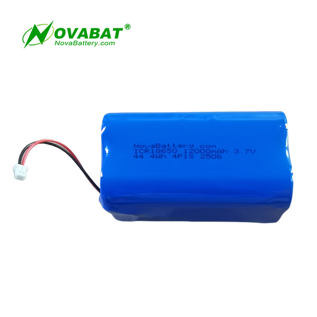 High Quality Li Rechargeable Battery ICR18650 12000mAh 3.7V 4P1S 44.4Wh Battery Pack  for Electric Vehicle Medical Equipment