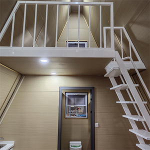 Estructura de acero Prefab Container House A Frame Tiny Cabin House A Frame House Prefabricado con baño - Product Image 4