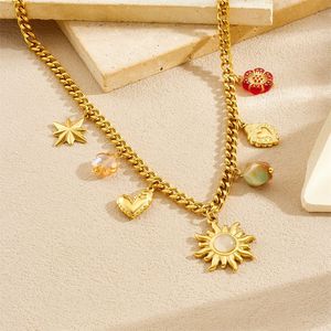 Gold Plated Retro Sun Star Geometric Acrylic <b>Beaded</b> Jewelry <b>Set</b> For Women Party Fashion - Product Image 2