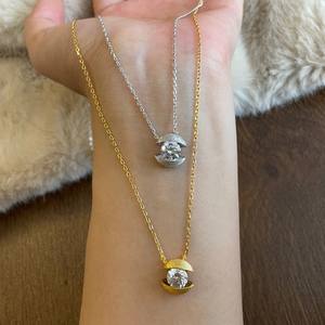 Colgante Wenchi de Plata Pura S925 con Diamantes Completos, Perla Brillante de Color Blanco Australiano, Partículas Grandes y Finas, Charms de China - Product Image 3