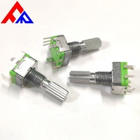 Encodeur incrémental de haute qualité EC11 3 broches 5 broches, vert clair, à arbre métallique cannelé/arbre plat, DC5V -30~+80, diamètre 11mm, 30 000