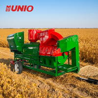Décortiqueuse mobile UNIO de riz et de soja de haute qualité, vente chaude, machine agricole multifonctionnelle à haute efficacité, moteur diesel pour tracteur