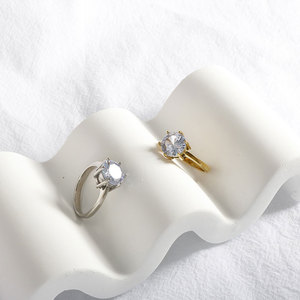 แหวนกันน้ำไม่หมอง คุณภาพดี ชุบทอง 14k 18k PVD แหวนสแตนเลส 316L ประดับเพชรซิคอน แหวนหมั้นสำหรับผู้หญิง - Product Image 3