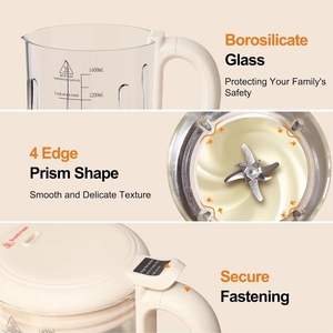Máquina Eléctrica para Leche de Soya DON FELIZ Multifuncional para el Hogar, con Carcasa de Plástico, Capacidad de 1400 ml, a Base de Plantas, 200 W, con Microcomputadora - Product Image 4