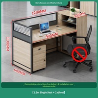 BGZ-207X Bureaux de personnel Postes de travail pour employés Cubicles de bureau modernes et élégants avec cloisons Chaise de bureau financière