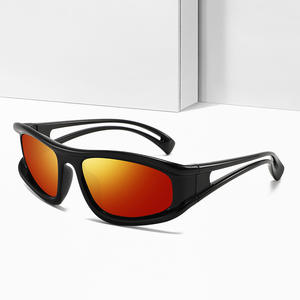 Nuovo futuristico argento Y2K Unisex ciclismo <span class=keywords><strong>occhiali</strong></span> da <span class=keywords><strong>sole</strong></span> UV400 polarizzati <span class=keywords><strong>occhiali</strong></span> da <span class=keywords><strong>sole</strong></span> bianco pz montatura alla moda Hot Girl Millennium - Product Image 2