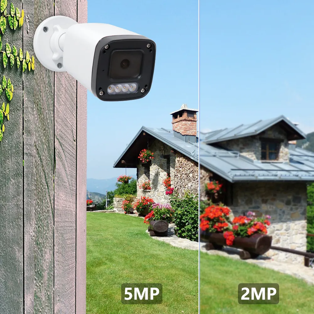 Human Detection Two Way Audio Bullet Color Video AI CCTV Camera 4K 4MP Surveillance IP Cameras Street Security Cameras