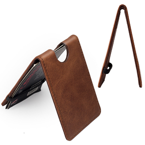 Porte-cartes de crédit en cuir fin de luxe pour homme, modèle A sans fermeture, vente en gros d'usine <span class=keywords><strong>Aaron</strong></span>/OEM, fabriqué en Chine - Product Image 4