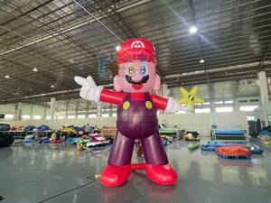 Özel Tasarım PVC Şişme Mario ve Luigi Çizgi Film Karakteri LED Işıklı Su Geçirmez Reklam Dekorasyonu - Product Image 5