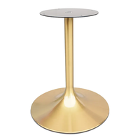 Pieds de table en acier inoxydable, style trompette, simples, ronds, pour hôpital, café, restaurant, base de table en forme de tulipe