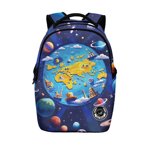 Sac à dos <span class=keywords><strong>pour</strong></span> enfants en PVC OEM/ODM - Usine de Quanzhou, votre design de carte du monde <span class=keywords><strong>pour</strong></span> garçons et filles, sac d'école/sac à dos de jour - Product Image 1