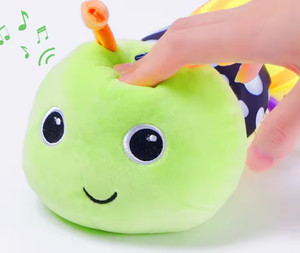 신제품 창조적 인 사용자 정의 감각 동물 진정 애벌레 딸랑이 주름 뮤지컬 배 시간 장난감 통치자와 함께 - Product Image 4