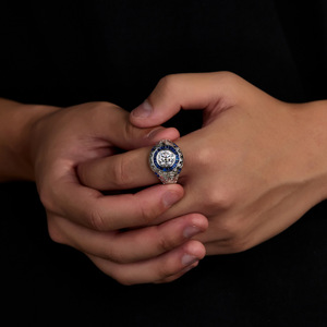 Bague ZHENXUN en Morganite et Argent 925, 3 Carats, pour Homme, Style Hip-hop, Cadeau d'Anniversaire, Bijou Personnalisé Certifié, Ornement de Main, Bijouterie Fine pour Homme - Product Image 2