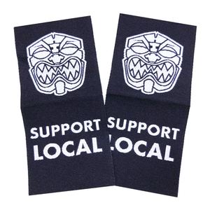 Custom Logo <b>Name</b> Woven Fabric <b>Labels</b> Garment <b>Labels</b> Center Fold Woven Tags <b>Labels</b> for Clothing - Product Image 2