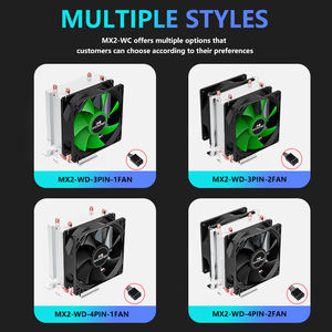 Boneco de neve 2 Tubo de Calor CPU Cooler Ventiladores Torre de Refrigeração 12V Radiador Gaming 4PIN PWM RGB CPU Trocador de Calor para PC Caso - Product Image 2