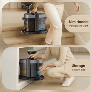 Nettoyeur de tapis électrique portable multifonctionnel à eau froide, aspiration humide et sèche 17Kpa, aspirateur à tapis portatif pour la maison - Product Image 6