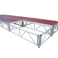 Scène modulaire carrée en aluminium pour concert, mariage, événements en plein air - Installation rapide et portable