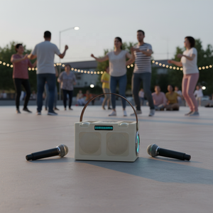 Altavoz Karaoke Bluetooth Inalámbrico A832 de Fábrica al por Mayor para el Hogar y la Familia, con <span class=keywords><strong>Potencia</strong></span> de Salida de 8W*<span class=keywords><strong>2</strong></span> y <span class=keywords><strong>2</strong></span> Micrófonos - Product Image 4