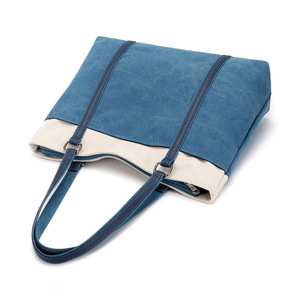 Bolso de Mano Ligero para Portátil, Bolso de Hombro de Lona para Mujer, Bolso de Gran Capacidad, Bolso de Lona para el Trabajo - Product Image 4