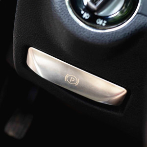 Xingbaiwang – interrupteur de déverrouillage du frein à pied, décoration en acier inoxydable argenté, pour Mercedes-Benz classe E E200L GLK CLS C180L E260L - Product Image 1
