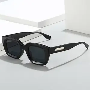 Lunettes rétro cadre carré pare-soleil petites lunettes unisexes Ins Rectangle Uv400 lunettes de soleil 2024