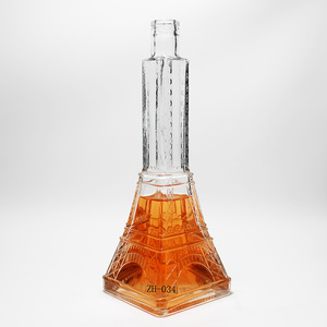 Bouteille en verre de luxe tendance en forme de Tour Eiffel, différentes tailles (500 ml, 750 ml) pour Brandy, Rhum, Tequila, <span class=keywords><strong>Bordeaux</strong></span> – Offre Spéciale - Product Image 6