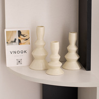Bougeoir en céramique de style innovant Décoration d'intérieur Ornements de bureau Comprend des lanternes et des bocaux à bougies