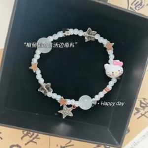 Vendita calda Trending alla moda braccialetti con perline minimalisti in acciaio inox con cuore a croce corda gioielli di fascino all'ingrosso - Product Image 1