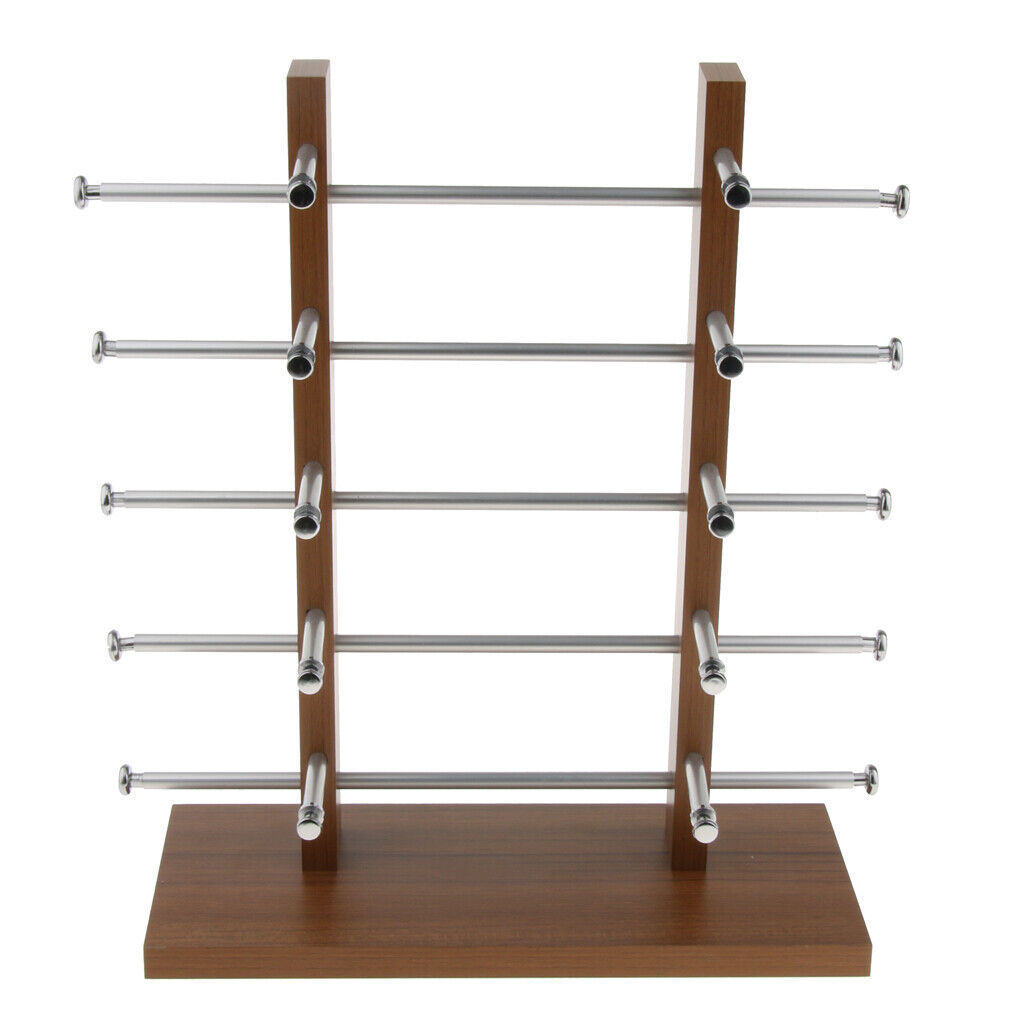 Modern Wooden Frame Sunglasses Eyeglass Display Rack Customizable Metal Stand for Supermarket — view 3