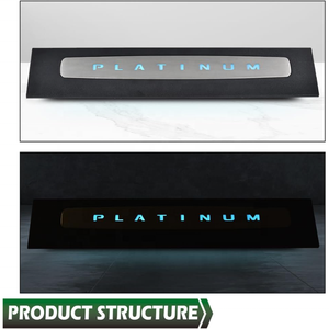 Estribos Delanteros Iluminados LED Platinum Compatibles con Ford F250 F350 F450 F550 Super Duty Solo Cabina Doble 2017-2022 - Product Image 2