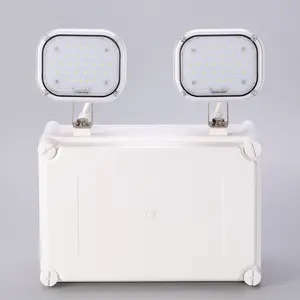 Wall Mounted IP65 LED Rechargeable 3 Hours Duration Automatic Dual Head Emergency Light