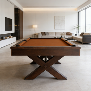 Mesa de Billar de Madera Maciza con Cojín de Pizarra y Bolsillos de Cuero Genuino, Juguete Competitivo Interactivo para Padres e Hijos - Product Image 5