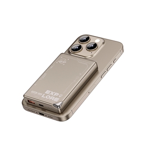 Power Bank WiWU 10000mAh Ultrasottile in Lega di Alluminio, Ricarica Wireless 15W, Luce LED, Cavo, Ricarica Rapida PD 20W per <span class=keywords><strong>iPhone</strong></span>, Formato <span class=keywords><strong>Mini</strong></span> - Product Image 1