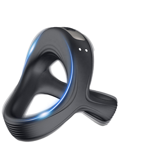 Vente flash - Anneau de retardement en silicone rechargeable par USB pour homme, <span class=keywords><strong>triple</strong></span> verrouillage croisé, anneau de sperme avec fonction douce, nouveau design - Product Image 4