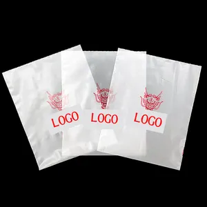 Custom frosted CPP materials plastic bag HDPE flat pouch packaging bag viscose mouth bags