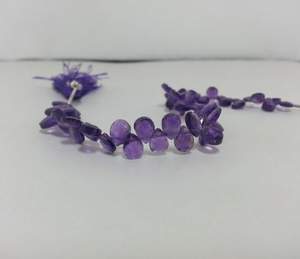4mm 6mm piedra amatista Africana Natural facetada forma de pera Briolette cuentas de piedras preciosas hebra venta al por mayor precio de fábrica proveedor nuevo - Product Image 1