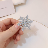 Petit clip femme avec diamant flocon de neige canard bec clip princesse flocon de neige requin clip grande épingle à cheveux flocon de neige en métal