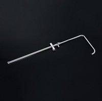 Matériau en acier inoxydable chromé 7 formes réglable fixe barre coulissante de douche bras de montage mural support de douche support tige de levage