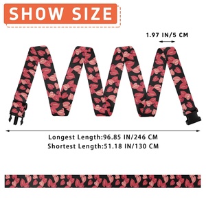 Paquete de 2 Correas de Equipaje Ajustables de Poliéster con Estampado Personalizado de Anthurium de Hawái, Correa Cruzada para Maleta de Viaje - Product Image 3