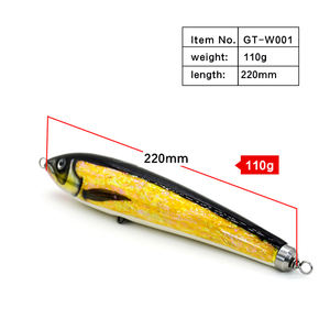 MISTER LURE Haute Qualité <span class=keywords><strong>Pas</strong></span> <span class=keywords><strong>Cher</strong></span> Prix 110g 220mm Grand Jeu Trolling Crayons De Pêche <span class=keywords><strong>Leurre</strong></span> Fabrication Bois <span class=keywords><strong>Leurre</strong></span> - Product Image 4