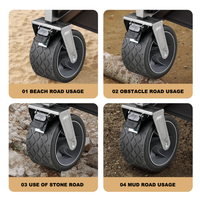 Chariot de camping pliable et portable, grand chariot à quatre roues en tissu Oxford, design moderne, pour la plage et les pique-niques