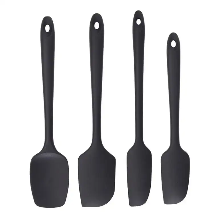 Non-Stick Heat Resistant Cake Cream Scraper Silicone Spatula set of 4 Created for Cooking Baking Mixing Kitchen Utensils Tools