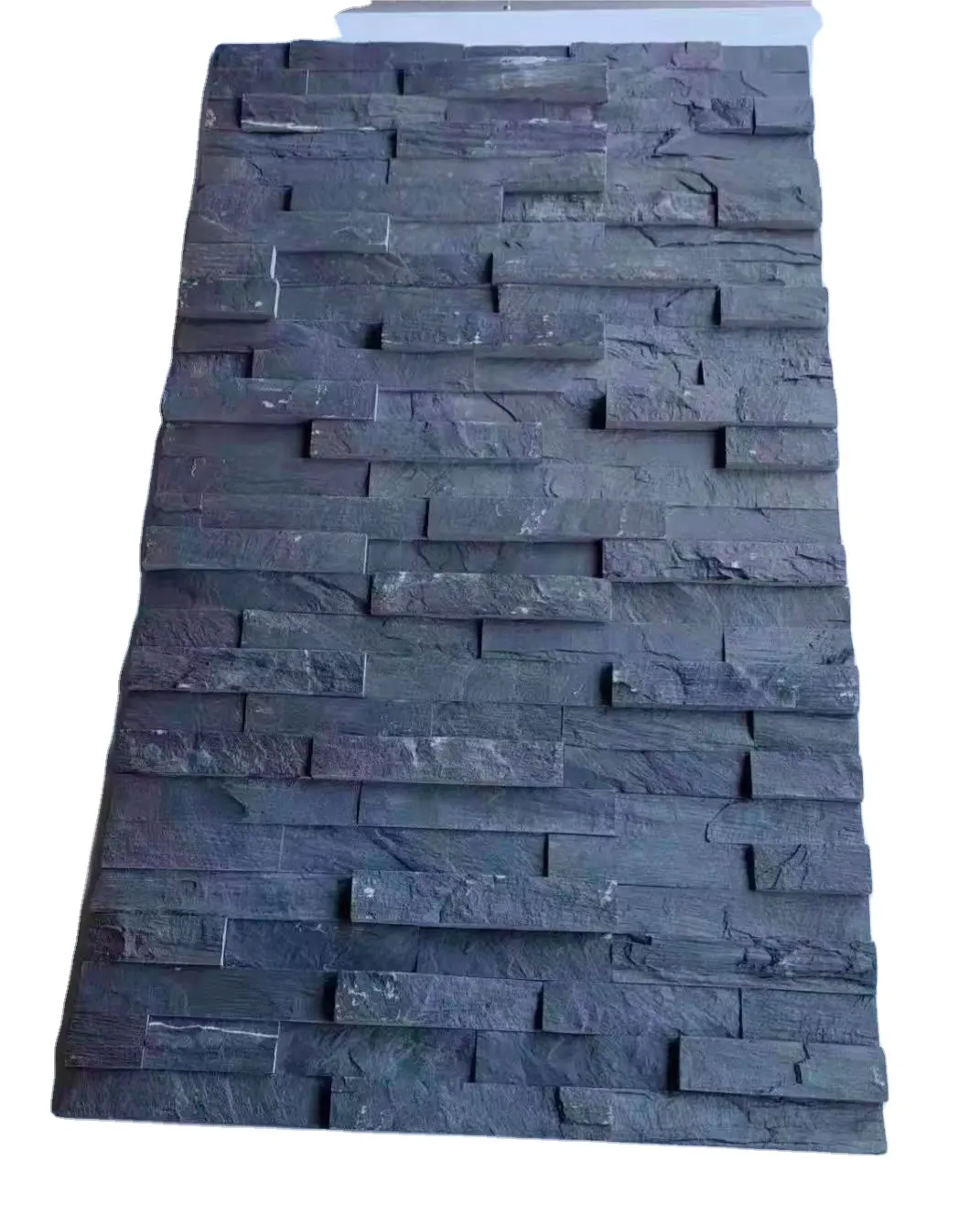 زينة حائط، بلاط من الحجر الطبيعي المُحسن باللون الأسود، بلاط مجاني عصري للأماكن الخارجية، بلاط خارجي للشقق على شكل فطر