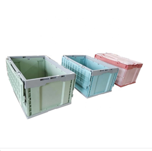 Collapsible Plastic Moving Foldable Turnover Container Crate Box Stackable Plastic Storage Containers Folding Plastic Turnover
